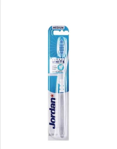 Jordan Target White Medium, Szczoteczka do zębów średnia
