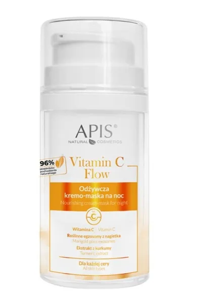 Apis Vitamin C Flow, Odżywcza kremo-maska do twarzy na noc