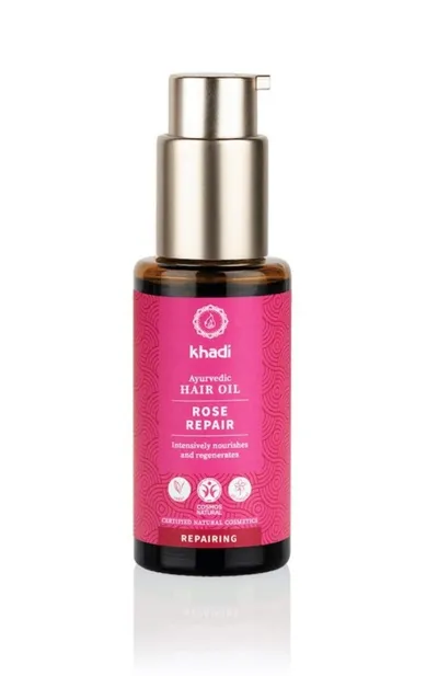 Khadi Rose Repair, Hair Oil (Odżywczy różany olejek do włosów)