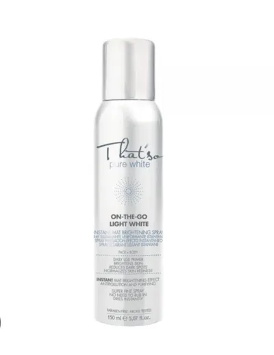 That'so Pure White, On-The'Go Light White, Brightening Spray (Rozjaśniająco-matujący spray do twarzy)