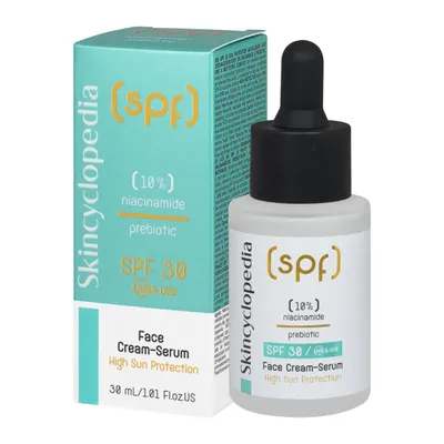 Skincyclopedia High Sun Protection, 10% Niciniamide & Prebiotic, Face Cream-Serum SPF30 (Ochronny krem-serum do twarzy SPF30)