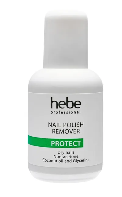 Hebe Professional, Protect, Zmywacz do paznokci suchych bez acetonu `Olej kokosowy i gliceryna`