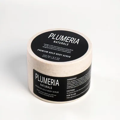 Plumeria Naturals Premium Gold Body Scrub (Luksusowy peeling do ciała ze złotem)