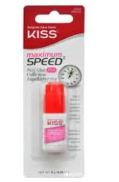 Kiss Maximum Speed, Pink Nail Glue (Różowy klej do sztucznych paznokci)