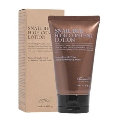 Benton Snail Bee, High Content Lotion (Ultra nawilżający lotion do twarzy z wysoką zawartością śluzu ślimaka)