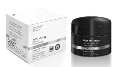 Alchemy Care Cosmetics Hydrating, Filler HA Cream (Nawilżający Krem do twarzy z niacynamidem i kwasem hialuronowym)