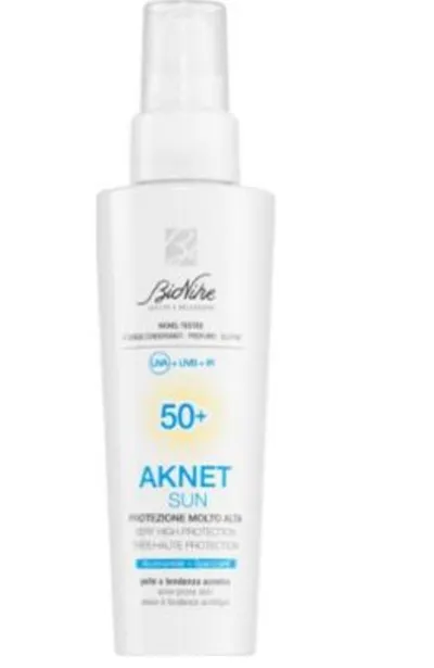 BioNike Aknet Sun SPF50+ (Ochronny krem do twarzy do cery trądzikowej SPF50+)