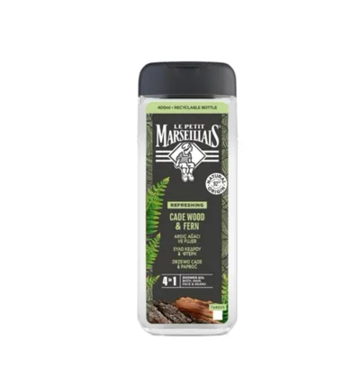 Le Petit Marseillais Cade Wood & Fern, Refreshing Shower Gel (Jałowiec i Paproć, Odświeżający żel pod prysznic 4 w 1)