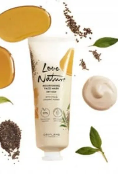 Oriflame Love Nature, Nourishing Face Mask with Chia & Organic Honey (Odżywcza maseczka do twarzy z chia i organicznym miodem)