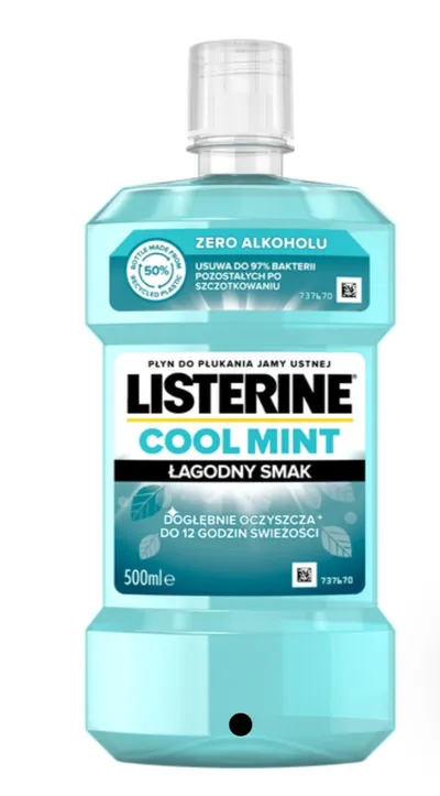 Listerine Cool Mint Mild Taste Zero Alcohol Mouthwash (Płyn do płukania jamy ustnej `Łagodniejszy smak - zero alkoholu`)