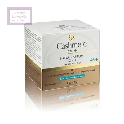 Cashmere Care 45+, Krem + serum 2 w 1 na dzień i na noc do cery normalnej i mieszanej