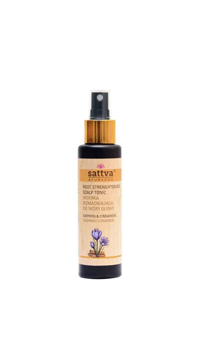 Sattva Ayurveda Saffron & Cinnamon, Root Strenghtening Scalp Tonic (Szafran i Cynamon, Wcierka wzmacniająca do skóry głowy)