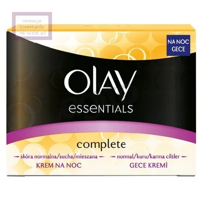 Olay Essentials Complete, Krem odżywczo - wzmacniający na noc do skóry normalnej, suchej i mieszanej