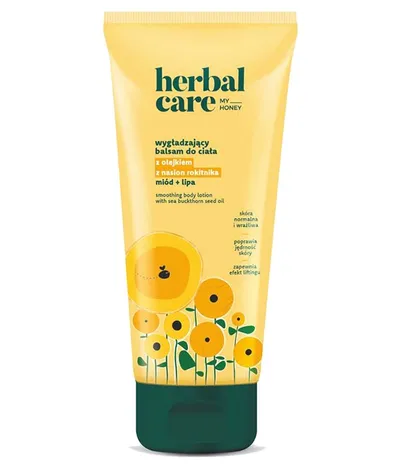 Herbal Care My Honey, Miód + Lipa, Wygładzający balsam do ciała z olejkiem z nasion rokitnika