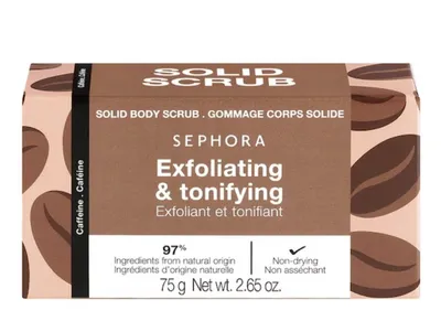 Sephora Collection, Exfoliating & Tonifying, Solid Body Scrub (Złuszczająco-tonizujący peeling do ciała w kostce)