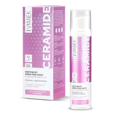 Vianek Hero, Ceramide, Odżywczy krem pod oczy z ceramidami