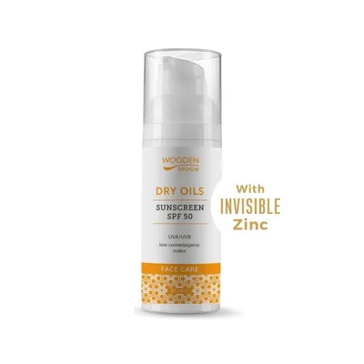 Wooden Spoon Face Care, Dry Oils, Sunscreen SPF50 (Krem do opalania twarzy SPF50)