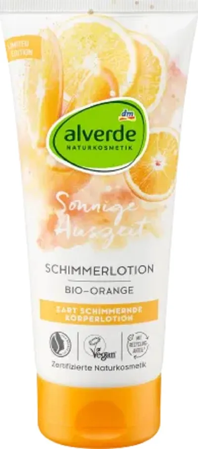 Alverde Bio-Orange Shimmer Body Lotion (Rozświetlający balsam do ciała)