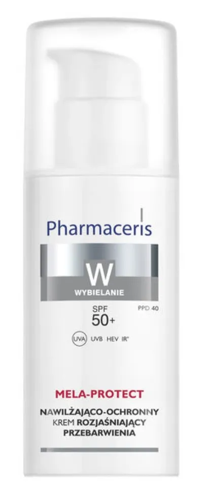 Pharmaceris W, Mela-Protect, nawilżająco-ochronny krem rozjaśniający przebarwienia SPF 50+