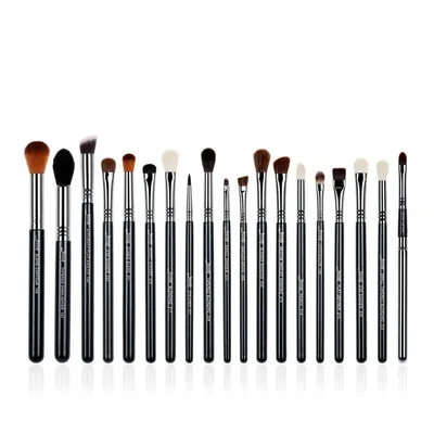 Jessup T131 Black/Silver Brush Set (Zestaw 19 pędzli do makijażu)