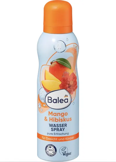 Balea Mango Hibiskus, Water Spray (Orzeźwiająca woda termalna w sprayu do twarzy i ciała)