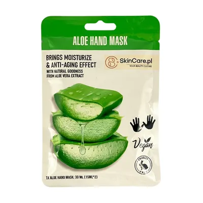 SkinCare.pl Brings Moisturize & Anti-Aging Effect, Aloe Hand Mask (Aloesowa maseczka do skóry dłoni)