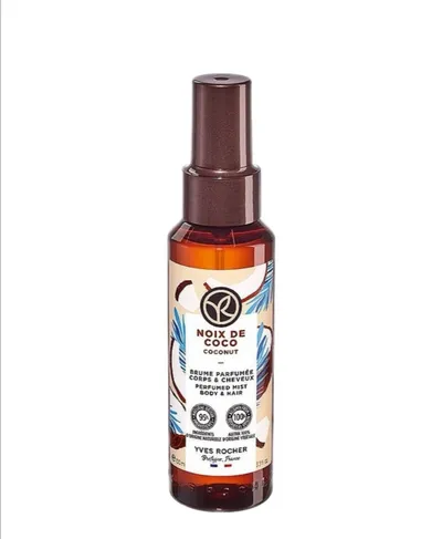 Yves Rocher Les Plaisirs Nature, Brume Parfumee a'la Noix de Coco (Mgiełka do ciała i włosów `Kokos`)