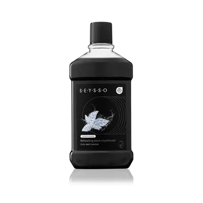 SEYSSO Carbon Range, Refreshing Black Mouthwash (Odświeżający płyn do płukania jamy ustnej)