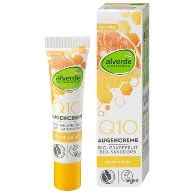 Alverde Q10, Eye Cream with Bio-Grapefruit & Bio-Sea Buckthorn (Krem pod oczy z koenzymem Q10, grejpfrutem i rokitnikiem)