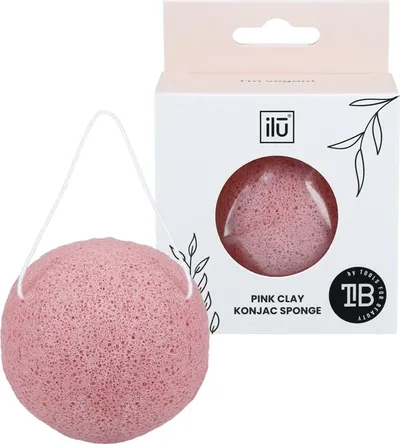 Ilu Pink Clay Konjac Sponge (Gąbka do mycia twarzy z różową glinką)