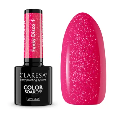 Claresa Easy Painting System, Funky Disco, Color Soak Off (Lakier hybrydowy do paznokci)
