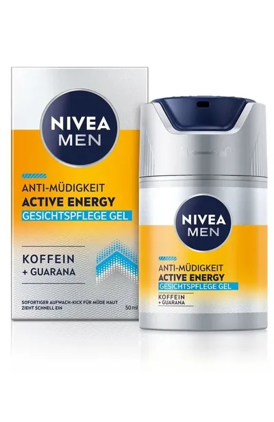 Nivea Men, Active Energy, Caffeine + Guarana Face Cream Gel (Odświeżający krem-żel do twarzy)