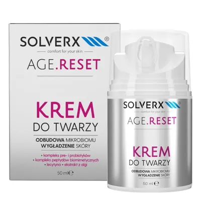 Solverx Age Reset, Odbudowa mikrobiomu i wygładzenie skóry, Krem do twarzy
