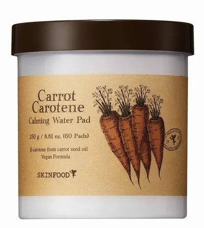 SkinFood Carrot, Carotene Calming Water Pad (Marchewkowe nawilżające płatki tonizujące)