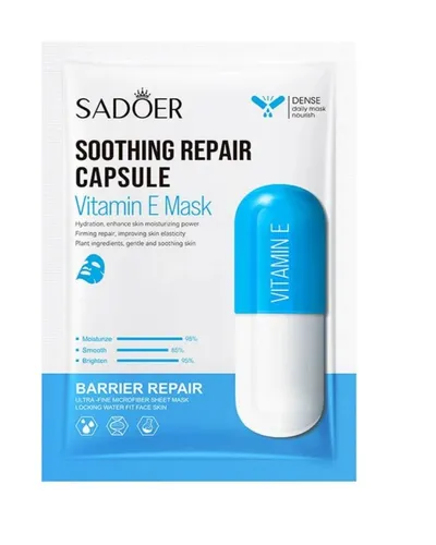 Sadoer Soothing Repair, Capsule Vitamin E Mask (Nawilżająca maseczka do twarzy w płachcie)