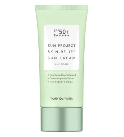 Thank you Farmer Sun Project, Skin Relief Sun Crem SPF50+PA++++ (Łagodzący krem przeciwsłoneczny SPF50+PA++++)