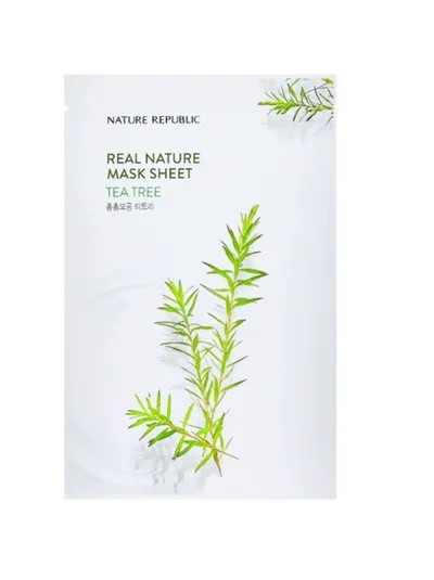 Nature Republic Tea Tre, Real Nature Face Sheet Mask (Drzewo Herbaciane, Maska do twarzy w płachcie)