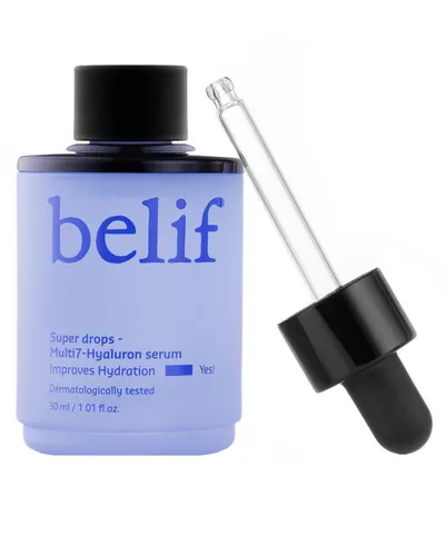 Belif Super Drops, Multi7 Hyaluron Serum (Nawilżające serum do twarzy)