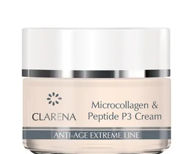 Clarena Anti-Age Extreme Line, Microcollagen & Peptide P3 Cream (Krem z mikrokolagenem i peptydami na pierwsze oznaki starzenia)