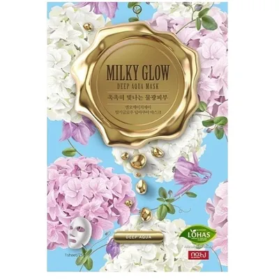 No:HJ Milky Glow, Deep Aqua Mask (Nawilżająca maseczka w płachcie)