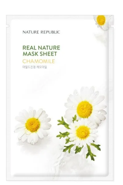Nature Republic Chamomile, Real Nature Sheet Mask (Rumianek, Maska w płachcie)