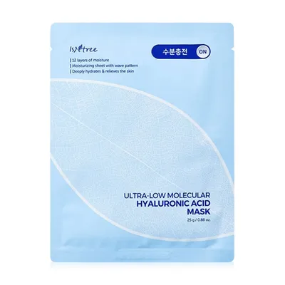 Isntree Ultra-Low Molecural, Hyaluronic Acid Mask (Nawilżająca maska do twarzy w płachcie)