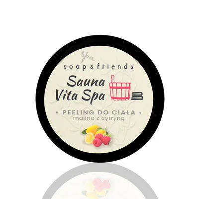 Soap & Friends Sauna Vita SPA, Peeling solny do ciała "Malina z Cytryną"