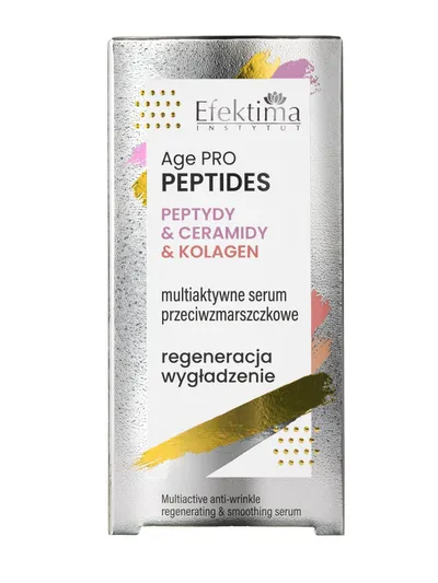 Efektima Age Pro Peptides, Peptydy & Ceramidy & Kolagen, Regeneracja Wygładzenie, Multiaktywne serum przeciwzmarszczkowe