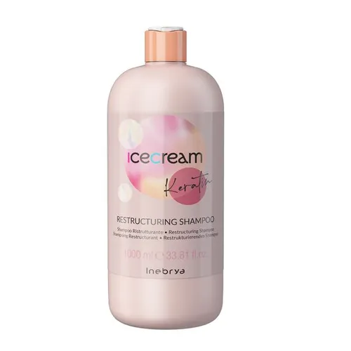 Inebrya Ice Cream, Keratin Shampoo (Szampon restrukturyzujący z keratyną) - 1