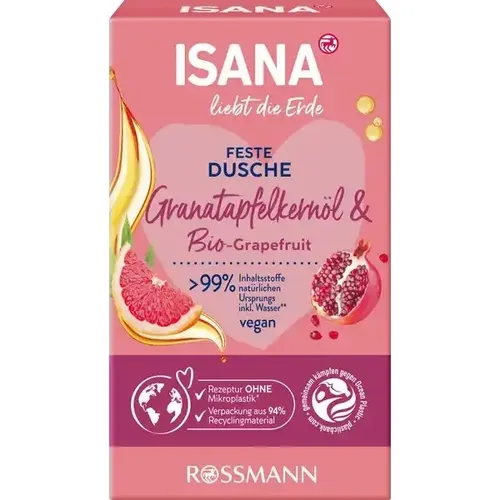 Isana Liebt die Erde, Granat & Bio-Grapefruit, Soap Bar (Kostka myjąca do ciała)