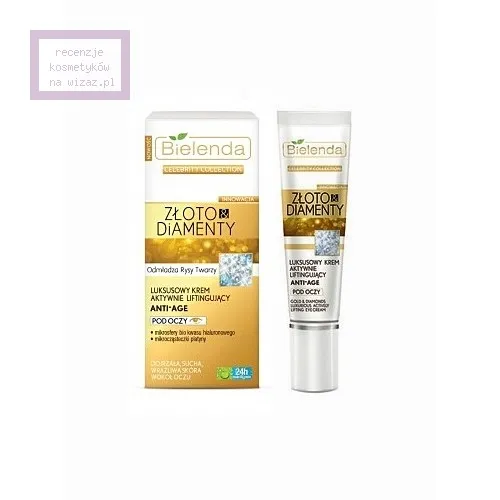 Bielenda Celebrity Collection Złoto & Diamenty, Luksusowy krem aktywnie liftingujący pod oczy anti - age