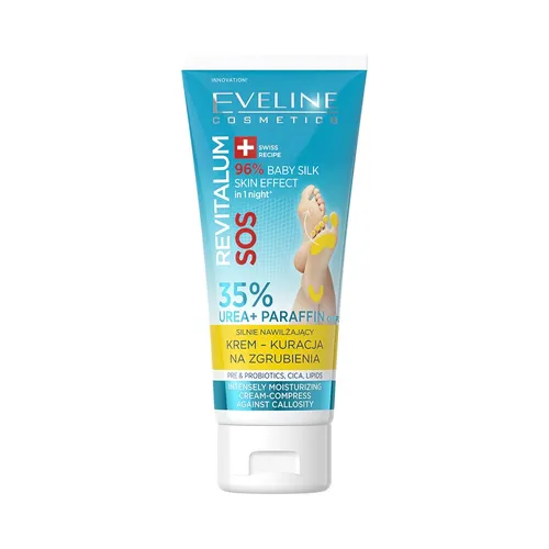 Eveline Cosmetics Revitalum, SOS 35% Urea + Paraffin, Foot Cream (Silnie nawilżający krem-kuracja do stóp na zgrubienia)