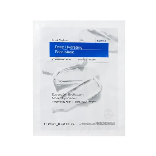 Korres Greek Yoghurt, Deep Hydrating Face Mask (Nawilżająca maska w płachcie)