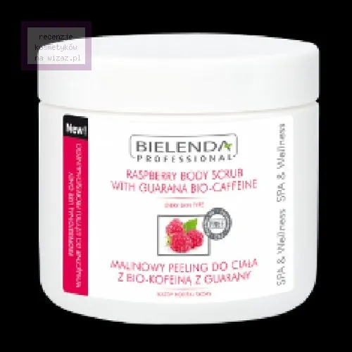 Bielenda Professional Ideal Skin, Malinowy peeling do ciała z bio - kofeiną z guarany
